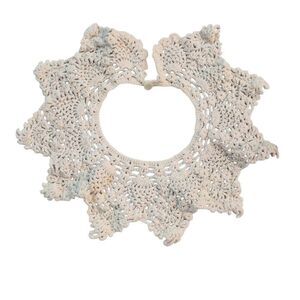 Crochet, Child's or small adult Vintage White Cotton Crocheted Collar, 14"  Neck
